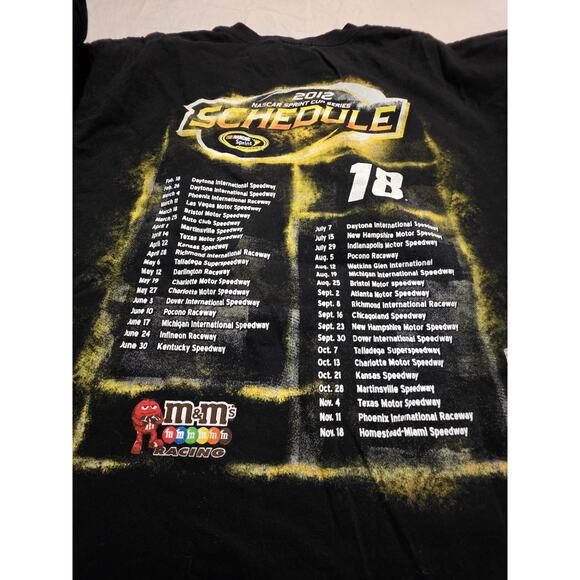 Kyle Busch #18 Chase Authentics 2012 Men's Size Xl Black Short Sleeve T-Shirt - Picture 5 of 5